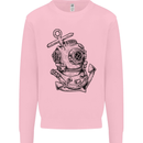 Scuba Diving Anchor Diver Sailing Sailor Mens Sweatshirt Jumper Light Pink