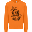 Scuba Diving Anchor Diver Sailing Sailor Mens Sweatshirt Jumper Orange