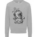 Scuba Diving Anchor Diver Sailing Sailor Mens Sweatshirt Jumper Sports Grey