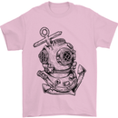 Scuba Diving Anchor Diver Sailing Sailor Mens T-Shirt 100% Cotton Light Pink