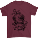 Scuba Diving Anchor Diver Sailing Sailor Mens T-Shirt 100% Cotton Maroon