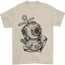 Scuba Diving Anchor Diver Sailing Sailor Mens T-Shirt 100% Cotton Sand
