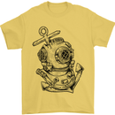 Scuba Diving Anchor Diver Sailing Sailor Mens T-Shirt 100% Cotton Yellow
