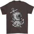Scuba Diving Anchor Diver Sailing Sailor Mens T-Shirt Cotton Gildan Dark Chocolate