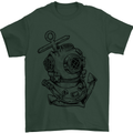 Scuba Diving Anchor Diver Sailing Sailor Mens T-Shirt Cotton Gildan Forest Green