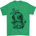 Scuba Diving Anchor Diver Sailing Sailor Mens T-Shirt Cotton Gildan Irish Green