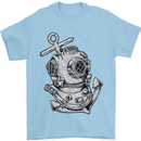 Scuba Diving Anchor Diver Sailing Sailor Mens T-Shirt Cotton Gildan Light Blue