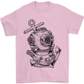 Scuba Diving Anchor Diver Sailing Sailor Mens T-Shirt Cotton Gildan Light Pink