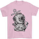 Scuba Diving Anchor Diver Sailing Sailor Mens T-Shirt Cotton Gildan Light Pink