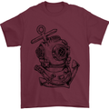 Scuba Diving Anchor Diver Sailing Sailor Mens T-Shirt Cotton Gildan Maroon
