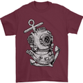 Scuba Diving Anchor Diver Sailing Sailor Mens T-Shirt Cotton Gildan Maroon