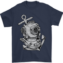 Scuba Diving Anchor Diver Sailing Sailor Mens T-Shirt Cotton Gildan Navy Blue