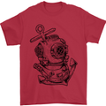 Scuba Diving Anchor Diver Sailing Sailor Mens T-Shirt Cotton Gildan Red