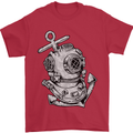 Scuba Diving Anchor Diver Sailing Sailor Mens T-Shirt Cotton Gildan Red