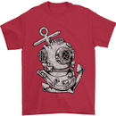 Scuba Diving Anchor Diver Sailing Sailor Mens T-Shirt Cotton Gildan Red