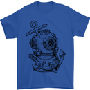Scuba Diving Anchor Diver Sailing Sailor Mens T-Shirt Cotton Gildan Royal Blue