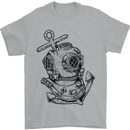 Scuba Diving Anchor Diver Sailing Sailor Mens T-Shirt Cotton Gildan Sports Grey