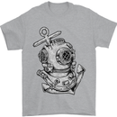 Scuba Diving Anchor Diver Sailing Sailor Mens T-Shirt Cotton Gildan Sports Grey