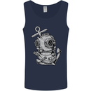Scuba Diving Anchor Diver Sailing Sailor Mens Vest Tank Top Navy Blue