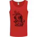 Scuba Diving Anchor Diver Sailing Sailor Mens Vest Tank Top Red