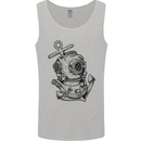 Scuba Diving Anchor Diver Sailing Sailor Mens Vest Tank Top Sports Grey