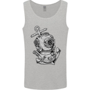 Scuba Diving Anchor Diver Sailing Sailor Mens Vest Tank Top Sports Grey
