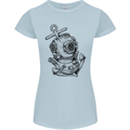 Scuba Diving Anchor Diver Sailing Sailor Womens Petite Cut T-Shirt Light Blue