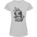 Scuba Diving Anchor Diver Sailing Sailor Womens Petite Cut T-Shirt Sports Grey