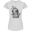 Scuba Diving Anchor Diver Sailing Sailor Womens Petite Cut T-Shirt White