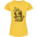 Scuba Diving Anchor Diver Sailing Sailor Womens Petite Cut T-Shirt Yellow