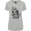 Scuba Diving Anchor Diver Sailing Sailor Womens Wider Cut T-Shirt Sports Grey