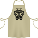 Scuba Diving Club Diver Deep Sea Wreck Cotton Apron 100% Organic Khaki
