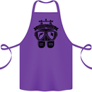 Scuba Diving Club Diver Deep Sea Wreck Cotton Apron 100% Organic Purple