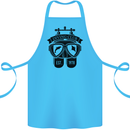 Scuba Diving Club Diver Deep Sea Wreck Cotton Apron 100% Organic Turquoise