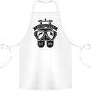 Scuba Diving Club Diver Deep Sea Wreck Cotton Apron 100% Organic White