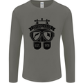 Scuba Diving Club Diver Deep Sea Wreck Mens Long Sleeve T-Shirt Charcoal