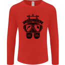 Scuba Diving Club Diver Deep Sea Wreck Mens Long Sleeve T-Shirt Red