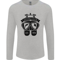 Scuba Diving Club Diver Deep Sea Wreck Mens Long Sleeve T-Shirt Sports Grey