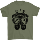Scuba Diving Club Diver Deep Sea Wreck Mens T-Shirt Cotton Gildan Military Green