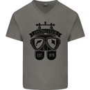 Scuba Diving Club Diver Deep Sea Wreck Mens V-Neck Cotton T-Shirt Charcoal