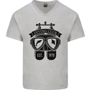 Scuba Diving Club Diver Deep Sea Wreck Mens V-Neck Cotton T-Shirt Sports Grey