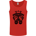 Scuba Diving Club Diver Deep Sea Wreck Mens Vest Tank Top Red