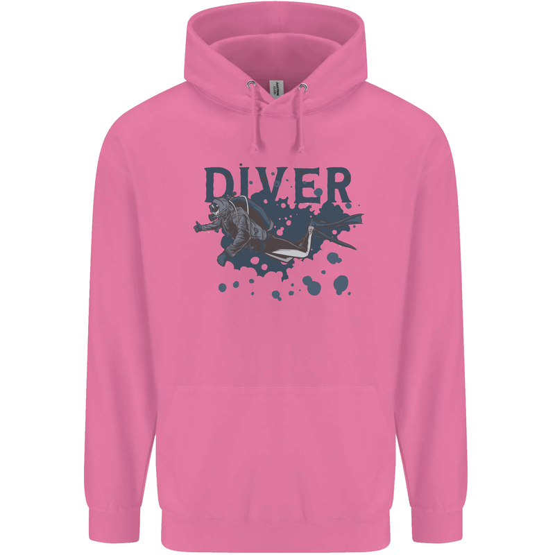 Scuba Diving Diver Childrens Kids Hoodie Azalea