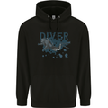 Scuba Diving Diver Childrens Kids Hoodie Black