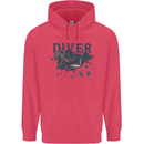 Scuba Diving Diver Childrens Kids Hoodie Heliconia