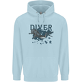 Scuba Diving Diver Childrens Kids Hoodie Light Blue