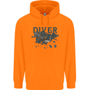 Scuba Diving Diver Childrens Kids Hoodie Orange