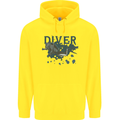 Scuba Diving Diver Childrens Kids Hoodie Yellow