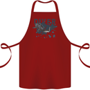 Scuba Diving Diver Cotton Apron 100% Organic Maroon