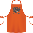 Scuba Diving Diver Cotton Apron 100% Organic Orange